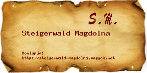 Steigerwald Magdolna névjegykártya