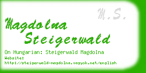 magdolna steigerwald business card